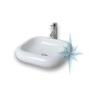  Polaris Sinks W011V Pillow Top Vessel Sink in White: Home 