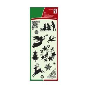   Clear Seasonal Stamps 4X8 Sheet Holiday Silhouettes; 2 Items/Order