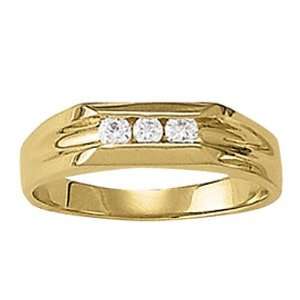  14K Yellow Gold Mans Diamond Ring Jewelry