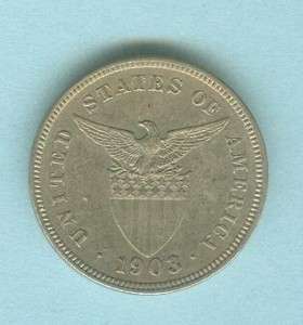   united states philippines five centavos 1903 nice coin sharp details