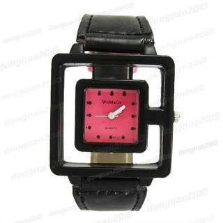New Style Case Design Unisex Quartz Leather Leisure Wrist Watch  