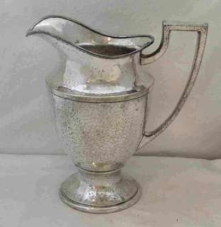  Sheffield Hammered BRS Nickel Silver Greek Style Water Pitcher  