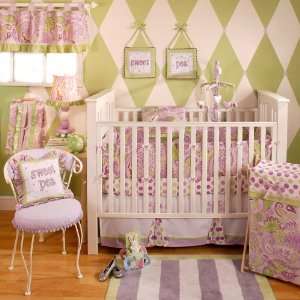    My Baby Sam Sweet Pea 4 Piece Crib Bedding Set, Lavender: Baby