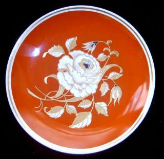 Red White Germany Goldrelief Schau Bach Kunst Plate  
