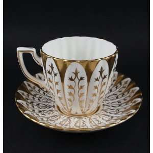 Royal Chelsea Bone China Gold Floral Cup & Saucer Set 