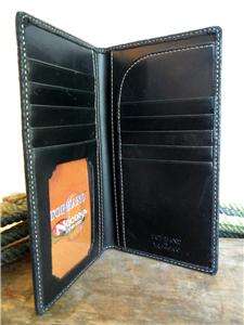 THIS HANDSOME WESTERN BLACK WALLET IS MADE OF GENUINE LEATHER. THE 