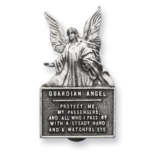  Pewter Finish Guardian Angel Visor Clip: Jewelry