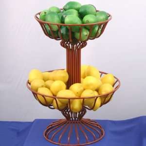  Footed Display Bowl   2 Tier Cucina Basket Stand   15 Dia 