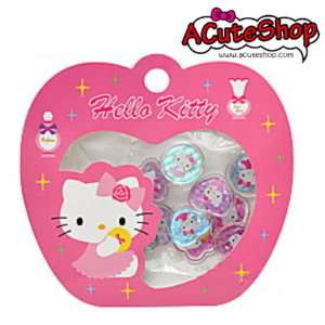 Hello Kitty Plastic Stickers Set 12 Pcs Apple Sanrio  