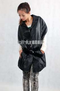 Sleeveless Sheep Skin Leather Coat/Jacket  