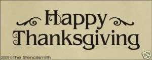 977 STENCIL for sign Happy Thanksgiving turkey day  