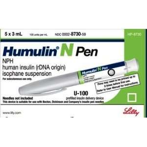 HUMULIN N PEN U 100, 5X3 mL (5 Pens)
