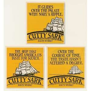  1980 Cutty Sark Scots Whisky Ship 3 Page Print Ad (46435 