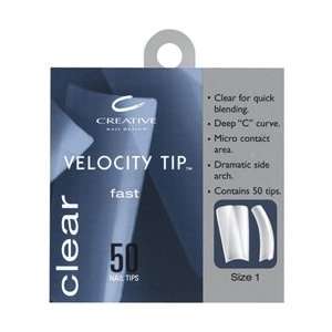  CND Clear Velocity Tips 50 ct. Tip # 3 Health & Personal 