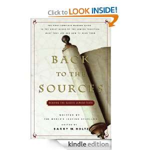 Back To The Sources (A Touchstone book) Barry W. Holtz  