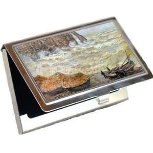  Stormy Sea la Porte daval By Claude Monet Business Card 