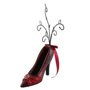   Party High Heel Shoe Jewelry Holder Red 8x2.5x10