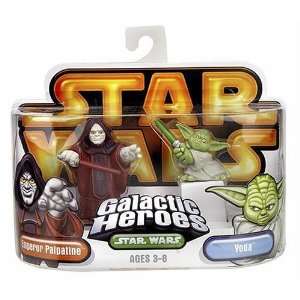   Wars Episode 3 Junior Figure 2 Pack Palpatine & Yoda Toys & Games