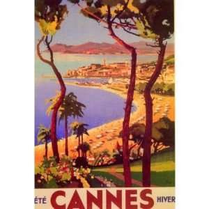  ETE CANNES HIVER TRAVEL FRANCE FRENCH VINTAGE POSTER 