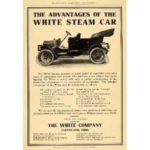  1909 Ad Antique White Steam Car Steamer Pricing Ohio Price 