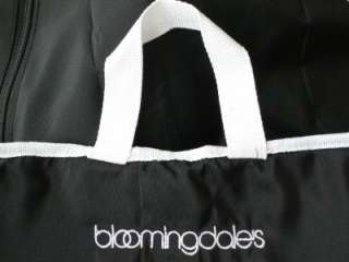 Bloomingdales Black White Logo Hanging Garment Bag New  
