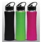 25oz. Pink Double Wall Thermal Travel Bottle with Straw