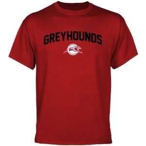  Indianapolis Greyhounds Mascot Logo T Shirt   Crimson 