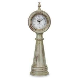   IMAX Scandinavian Pickled Wood Station Clock On Stand