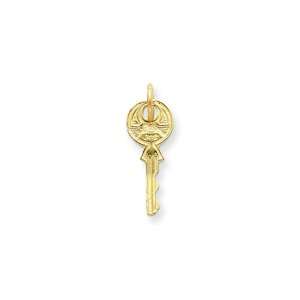  14 Karat Gold Key Charm: Jewelry
