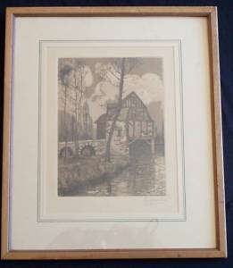 Henri Boisgontier Etching French Architecture Signed  