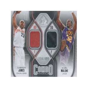 2009 / 2010 Lebron James / Karl Malone Sp Game Used Edition Combo 