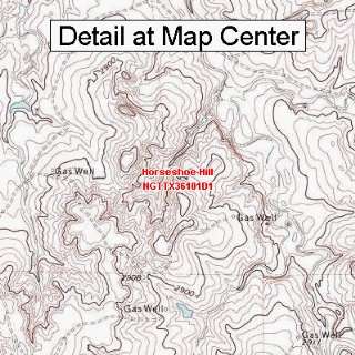   Topographic Quadrangle Map   Horseshoe Hill, Texas (Folded/Waterproof