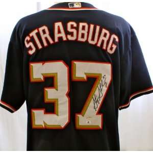  Stephen Strasburg Signed Uniform   GAI   Autographed MLB 