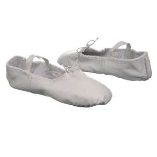 Kids Dance Class  Ballet w/ One Piece Sole White Shoes 
