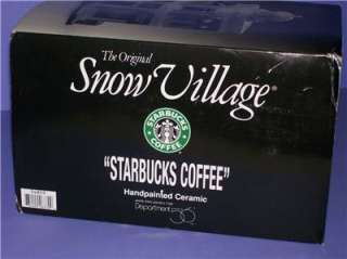 STARBUCKS COFFEE ORIGINAL SNOW VILLAGE DEPT 56 w/BOX MINT  