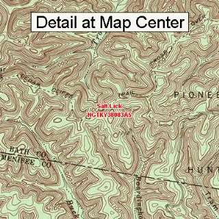   Topographic Quadrangle Map   Salt Lick, Kentucky (Folded/Waterproof