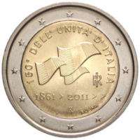 Euro Gedenkmünze   Italien / Italy / Italia 2011   neue Münze UNC.