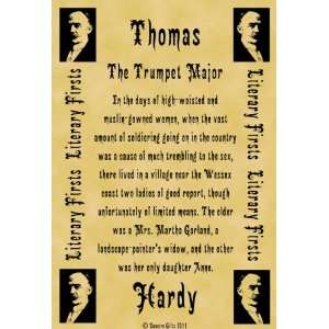 A4 Size Parchment Poster Literary First Lines Thomas Hardy The Trumpet 