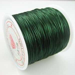  229ft stretch elastic beading cord .5mm Dk green