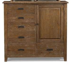   Six Drawer Door Chest in Distressed Desert Brown Furniture & Decor