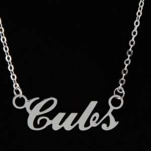  Chicago Cubs Silver Script Necklace Jewelry