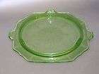Vintage Hocking Depression glass Green cake plate Pattern Princess