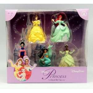   Princess Figurine Figure Set   Belle, Ariel, Mulan, Jasmine, Tiana