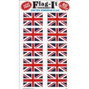  United Kingdom Flag Stickers   Package of 60