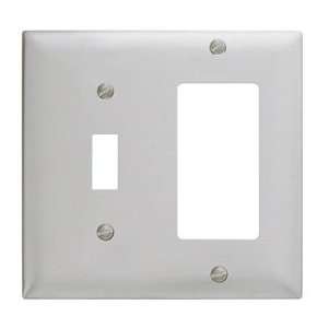   Ss126 Toggle Styleline Combo Plate, 2 Gang, Standard, Satin Stainless
