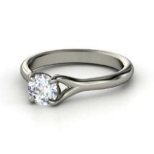 Cynthia Ring, Round Diamond 14K White Gold Ring Jewelry