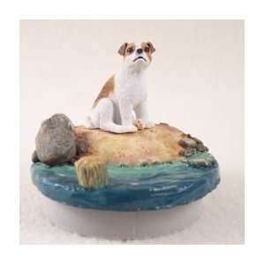  Brown & White Jack Russell Terrier w/Smooth Coat Candle 