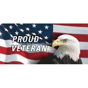   Graphic   30x65 US Flag with Eagle Proud Veteran Patio, Lawn & Garden