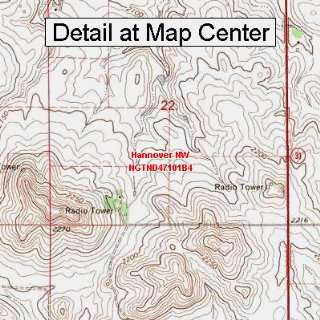 USGS Topographic Quadrangle Map   Hannover NW, North Dakota (Folded 