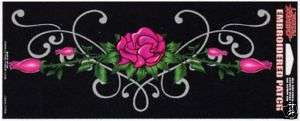 LETHAL THREAT PINK TRIBAL ROSE IRON ON PATCH*  